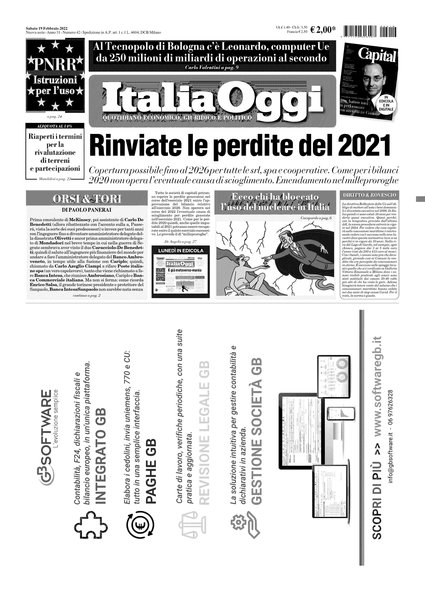 Italia oggi : quotidiano di economia finanza e politica